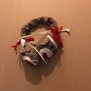 Sock monkey headphones